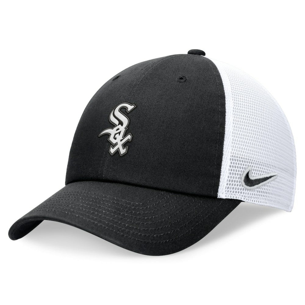 Black Chicago White Sox Nike Club Trucker Adjustable Hat
