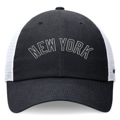 Navy New York Yankees Nike Wordmark Adjustable Trucker Hat