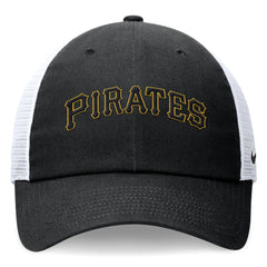 Black Pittsburgh Pirates Nike Wordmark Adjustable Trucker Hat