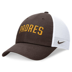 Brown San Diego Padres Nike Wordmark Adjustable Trucker Hat