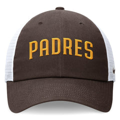 Brown San Diego Padres Nike Wordmark Adjustable Trucker Hat