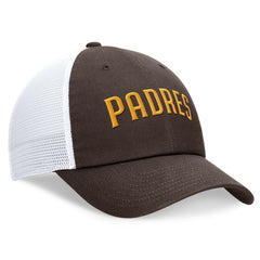 Brown San Diego Padres Nike Wordmark Adjustable Trucker Hat