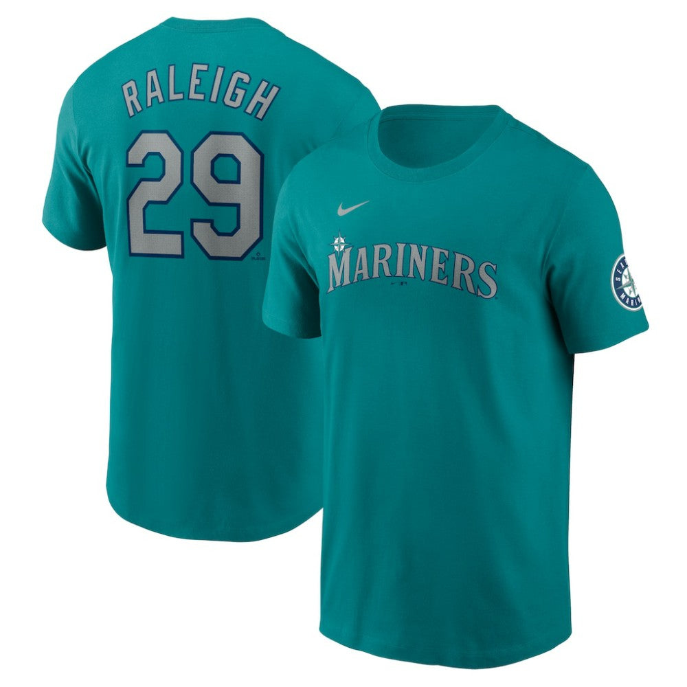 Aqua Cal Raleigh Seattle Mariners Nike Fuse Name & Number Inline T-Shirt