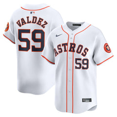 White Framber Valdez Houston Astros Nike Home Limited Player Jersey