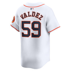 White Framber Valdez Houston Astros Nike Home Limited Player Jersey