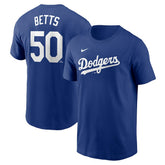 Royal Mookie Betts Los Angeles Dodgers Nike Fuse Name & Number T-Shirt