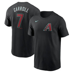 Black Corbin Carroll Arizona Diamondbacks Nike Fuse Name & Number T-Shirt