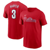 Red Bryce Harper Philadelphia Phillies Nike Fuse Name & Number T-Shirt