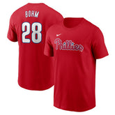 Red Alec Bohm Philadelphia Phillies Nike Fuse Name & Number T-Shirt