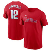 Red Kyle Schwarber Philadelphia Phillies Nike Fuse Name & Number T-Shirt