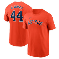 Orange Yordan Alvarez Houston Astros Nike Fuse Name & Number T-Shirt