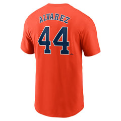 Orange Yordan Alvarez Houston Astros Nike Fuse Name & Number T-Shirt
