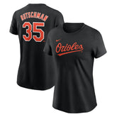 Black Adley Rutschman Baltimore Orioles Nike Women's Cooperstown Collection Fuse Name & Number T-Shirt
