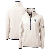 Oatmeal Kansas City Royals Cutter & Buck Women's City Connect Cascade Eco Sherpa Fleece Half-Zip Pullover Jacket