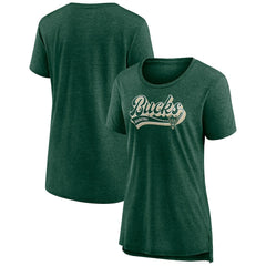 Fanatics Milwaukee Bucks Women's League Leader Tri-Blend T-Shirt