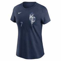 Navy Bobby Witt Jr. Kansas City Royals Nike Women's City Connect Fuse Name & Number T-Shirt