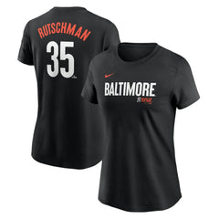 Black Adley Rutschman Baltimore Orioles Nike Women's City Connect Fuse Name & Number T-Shirt