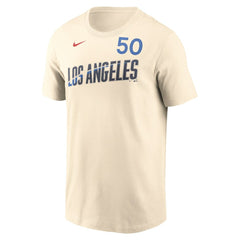 Cream Mookie Betts Los Angeles Dodgers Nike 2024 City Connect Fuse Name & Number T-Shirt