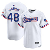 White Jacob deGrom Texas Rangers Nike Home Limited Player Jersey