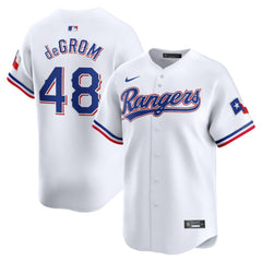 White Jacob deGrom Texas Rangers Nike Home Limited Player Jersey