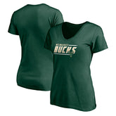 Milwaukee Bucks Women's Mascot In Bounds V-Neck T-Shirt