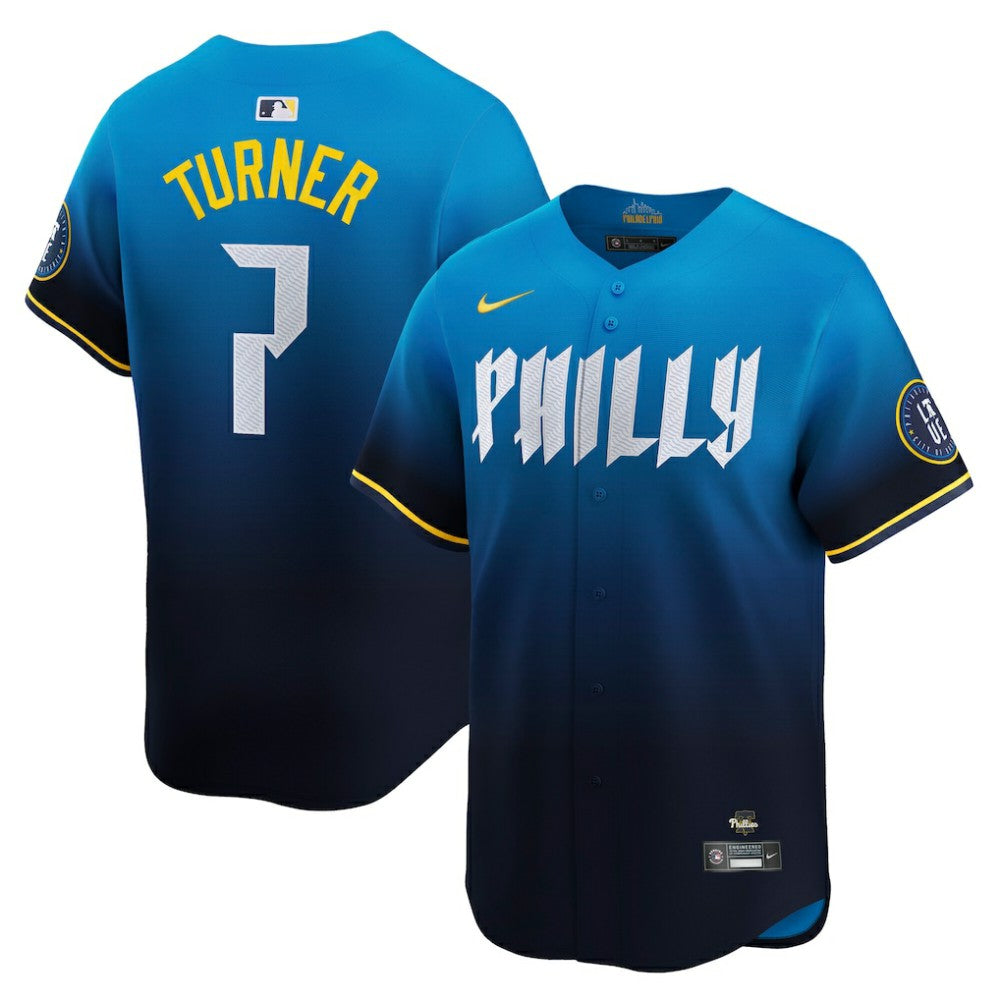 Blue Trea Turner Philadelphia Phillies Nike 2024 City Connect Limited Player Jersey