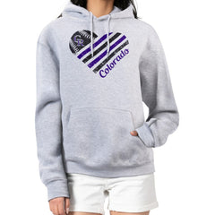 Heather Gray Colorado Rockies G-III 4Her by Carl Banks Women's Heart Fleece Pullover Hoodie