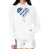 White Los Angeles Dodgers G-III 4Her by Carl Banks Women's Heart Fleece Pullover Hoodie