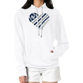 White New York Yankees G-III 4Her by Carl Banks Women's Heart Fleece Pullover Hoodie