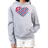 Heather Gray Philadelphia Phillies G-III 4Her by Carl Banks Women's Heart Fleece Pullover Hoodie