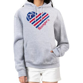Heather Gray Texas Rangers G-III 4Her by Carl Banks Women's Heart Fleece Pullover Hoodie
