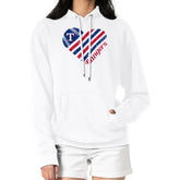 White Texas Rangers G-III 4Her by Carl Banks Women's Heart Fleece Pullover Hoodie