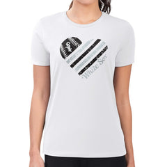 White Chicago White Sox G-III 4Her by Carl Banks Women's Super-Slim Fit Lightweight Heart Graphic T-Shirt