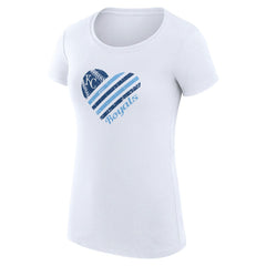 White Kansas City Royals G-III 4Her by Carl Banks Women's Super-Slim Fit Lightweight Heart Graphic T-Shirt