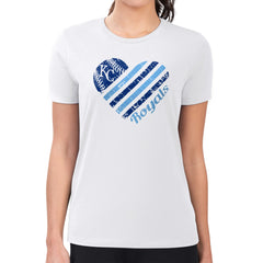 White Kansas City Royals G-III 4Her by Carl Banks Women's Super-Slim Fit Lightweight Heart Graphic T-Shirt