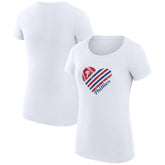 White Philadelphia Phillies G-III 4Her by Carl Banks Women's Super-Slim Fit Lightweight Heart Graphic T-Shirt