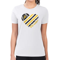 White Pittsburgh Pirates G-III 4Her by Carl Banks Women's Super-Slim Fit Lightweight Heart Graphic T-Shirt