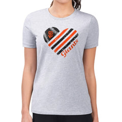 Heather Gray San Francisco Giants G-III 4Her by Carl Banks Women's Super-Slim Fit Lightweight Heart Graphic T-Shirt