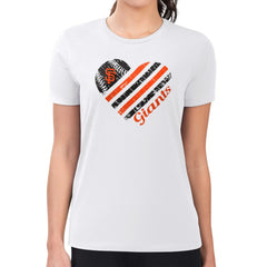 White San Francisco Giants G-III 4Her by Carl Banks Women's Super-Slim Fit Lightweight Heart Graphic T-Shirt