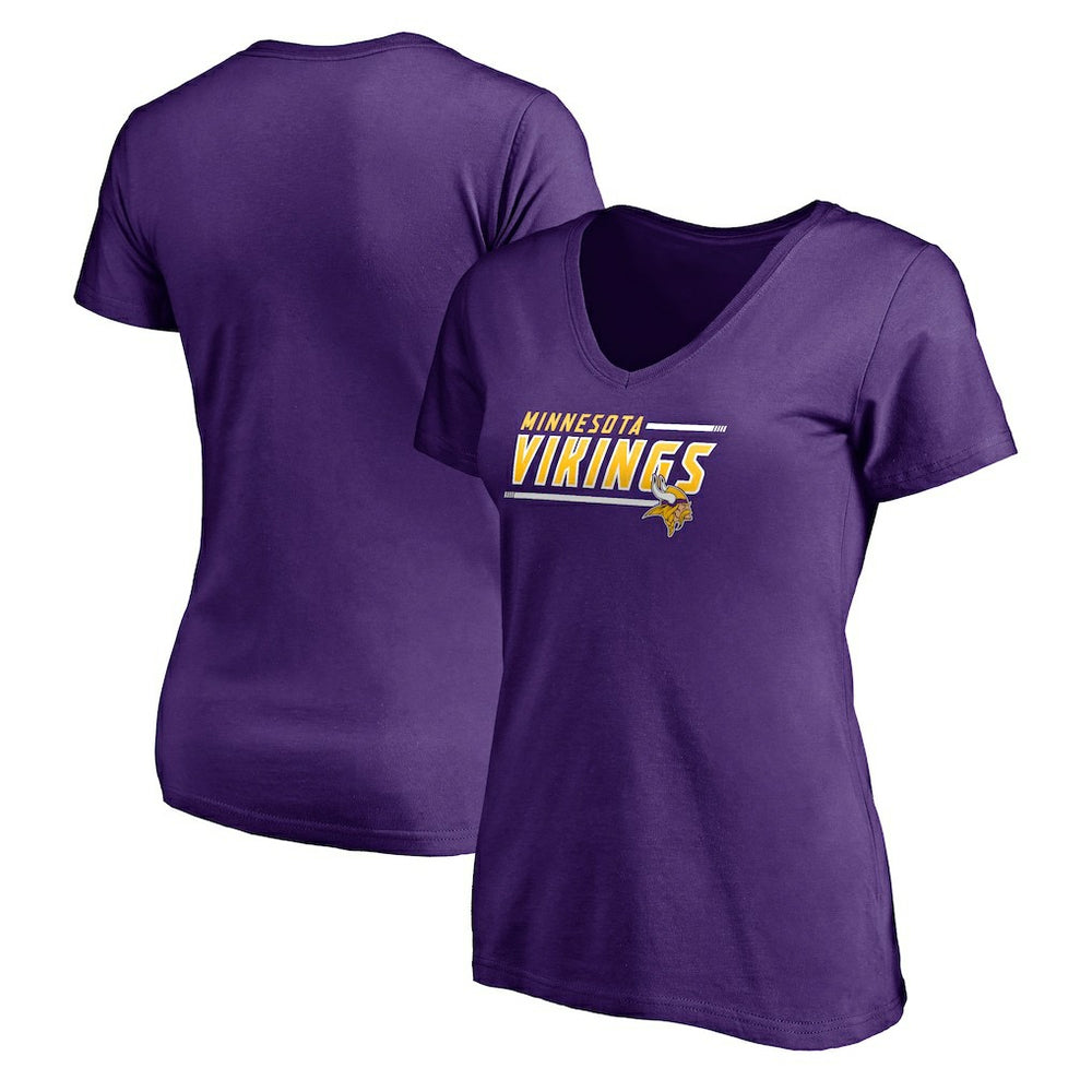 Women's Mascot In Bounds V-Neck T-Shirt - Minnesota Vikings T-shirts