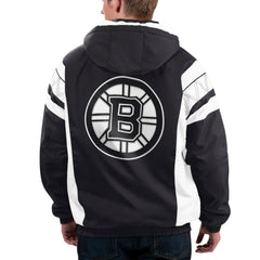 NHL Boston Bruins Starter x NHL Black Ice Home Team Half-Zip Pullover Hoodie