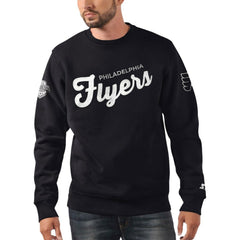 NHL Philadelphia Flyers Starter x NHL Black Ice Cross Check Pullover Sweatshirt