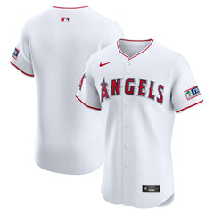White Los Angeles Angels Nike Home Elite Patch Jersey