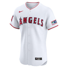 White Los Angeles Angels Nike Home Elite Patch Jersey