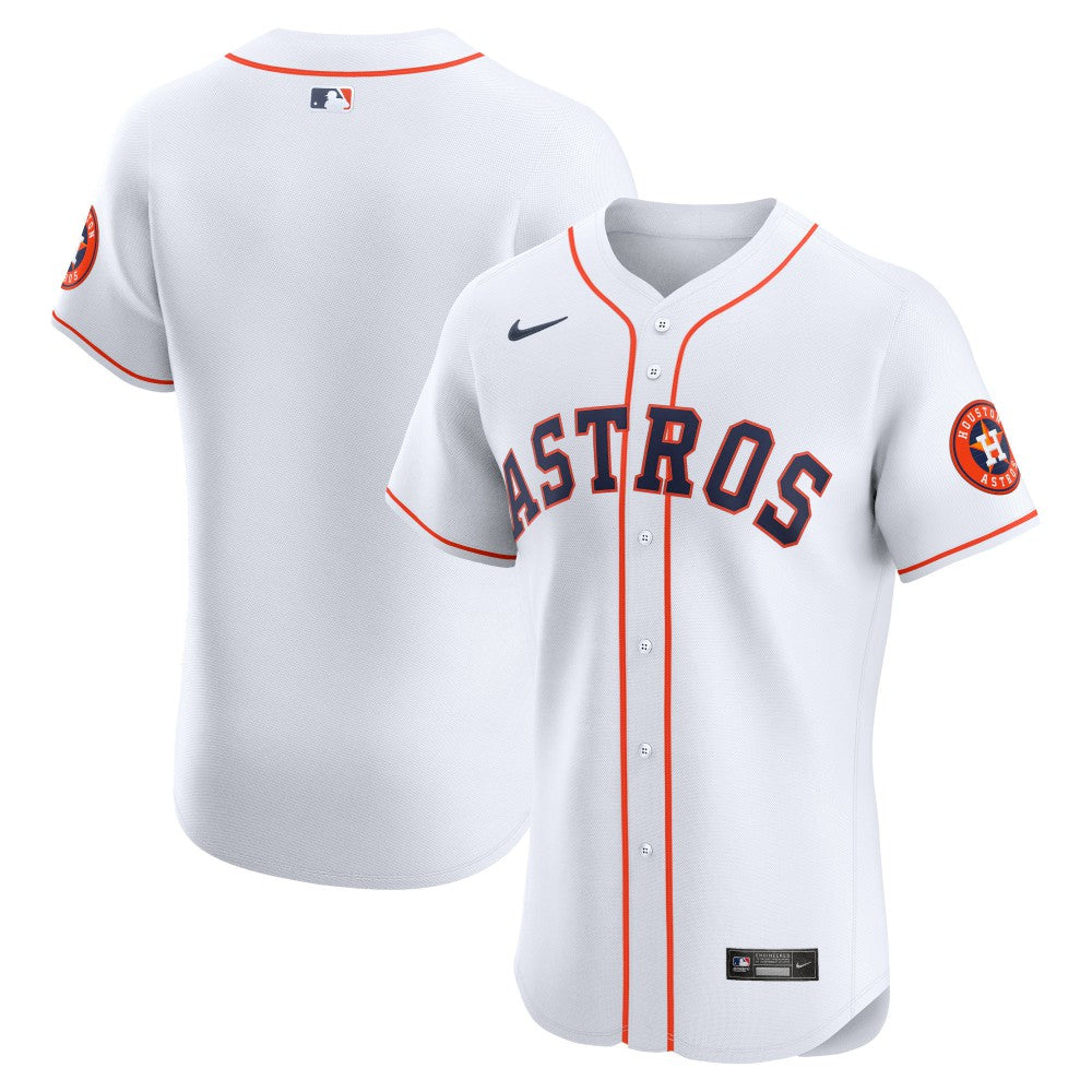 White Houston Astros Nike Home Vapor Premier Elite Patch Jersey