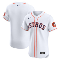 White Houston Astros Nike Home Vapor Premier Elite Patch Jersey