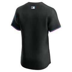 Black Miami Marlins Nike Alternate Vapor Premier Elite Patch Jersey