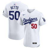 White Mookie Betts Los Angeles Dodgers Nike Home Elite Jersey