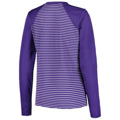 Antigua Women's Maverick Waffle Henley Long Sleeve T-Shirt - Minnesota Vikings T-shirts