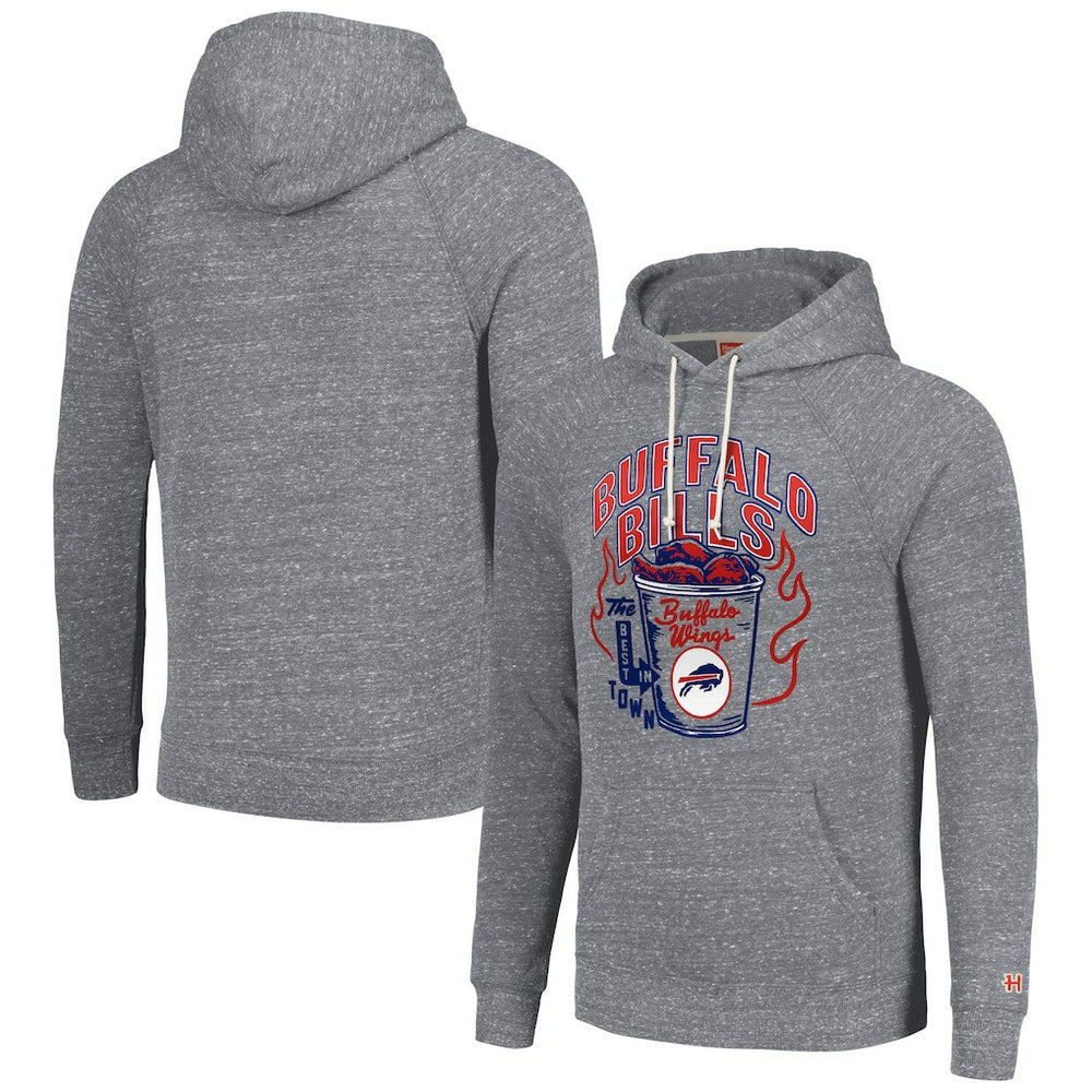 Homage Unisex NFL x Guy Fieri’s Flavortown Tri-Blend Pullover Hoodie - Buffalo Bills Hoodies
